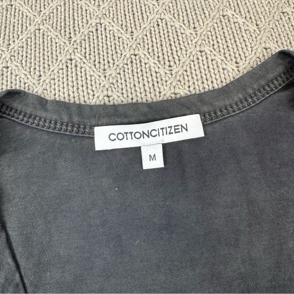 Cotton Citizen Vintage Black Standaed V Neck Tee Medium USA Made - Picture 11 of 15